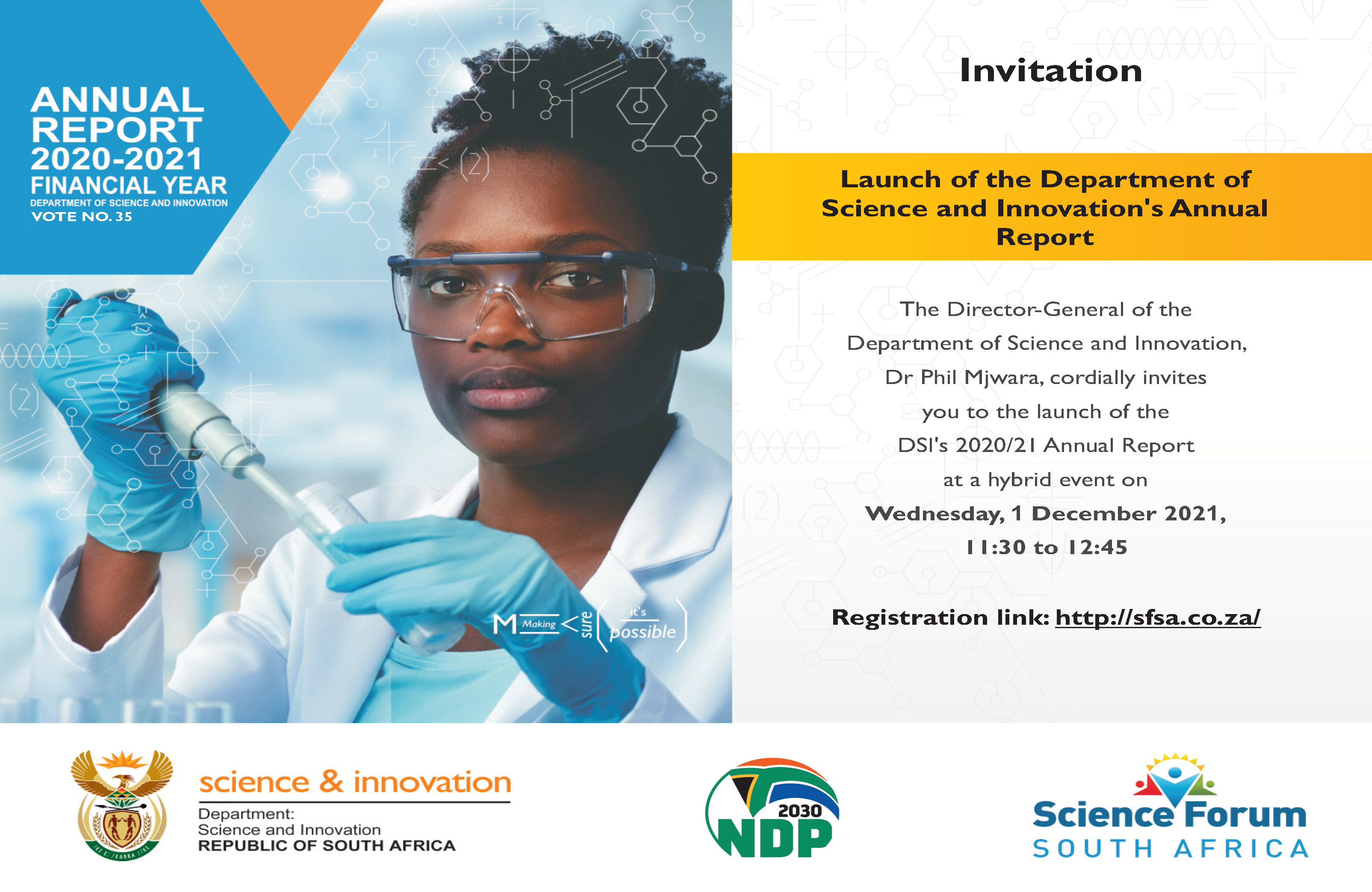 Launch of the Department of Science and Innovation's Annual Report
