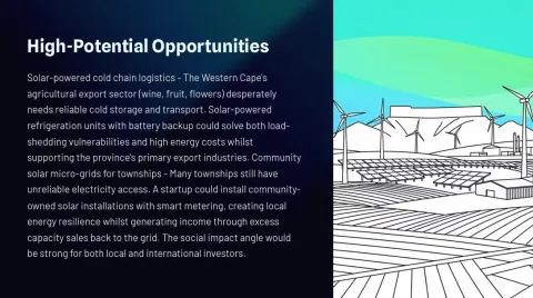 Solar-powered cold chain logistics - The Western Cape's agricultural export sector 